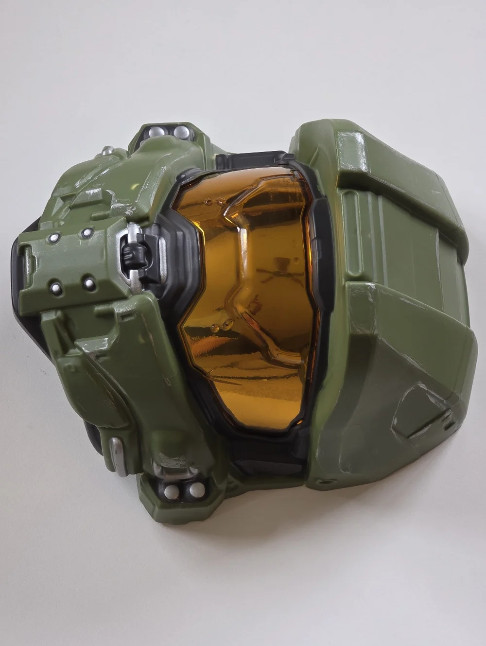 Halo Master Chief Green Tactical Helmet with Amber Visor Mask - Picture 3 of 4